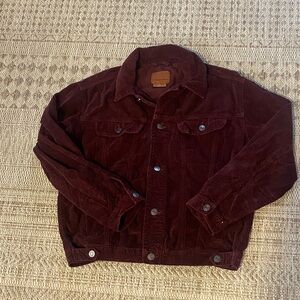 American Eagle Outfitters Maroon Corduroy Jacket